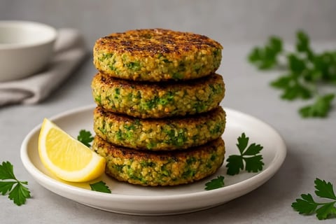 Hambúrguer de Quinoa Com Repolho
