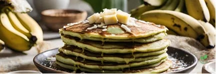 Panqueca de Banana Verde